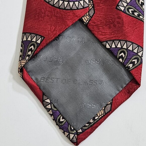 Robert Talbott Silk Tie Lot of 3 Multicolor Geo Hand Fan Designer USA Italy Boho - Picture 11 of 16